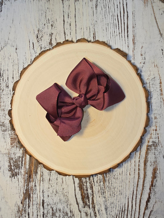 Essential Grosgrain Hair Bow - Alligator Clip - 4": Maroon