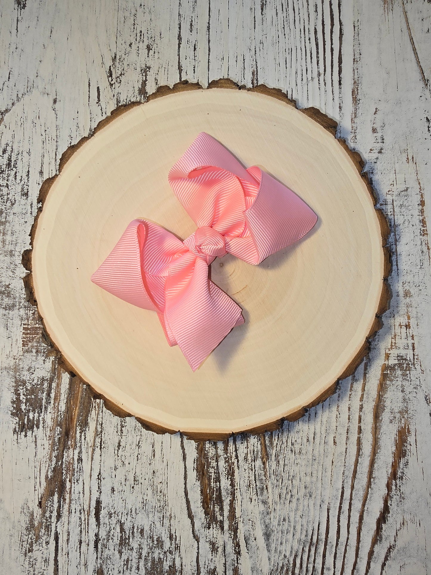 Essential Grosgrain Hair Bow - Alligator Clip - 4": Pink