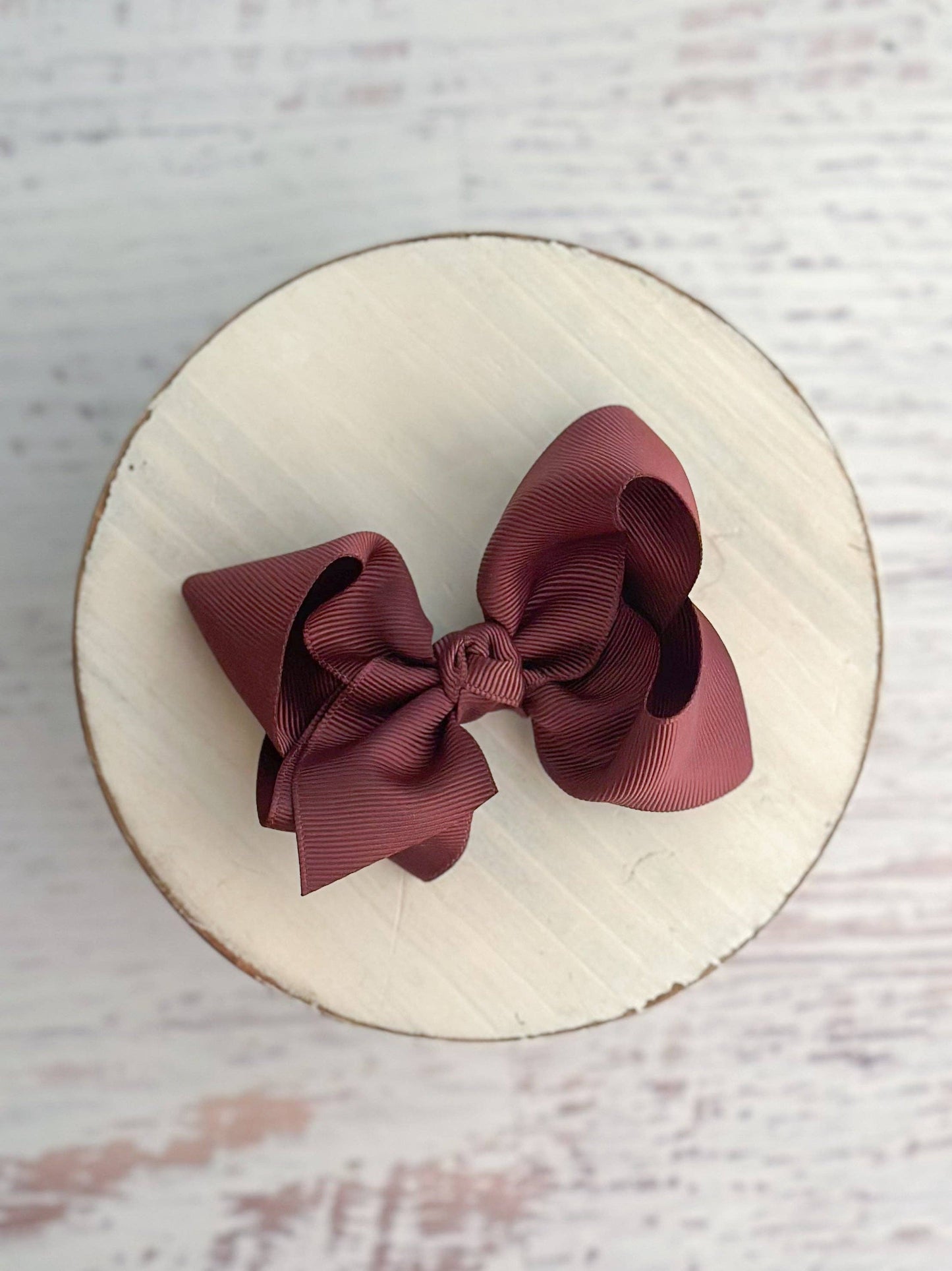 Essential Grosgrain Hair Bow - Alligator Clip - 4": Chocolate