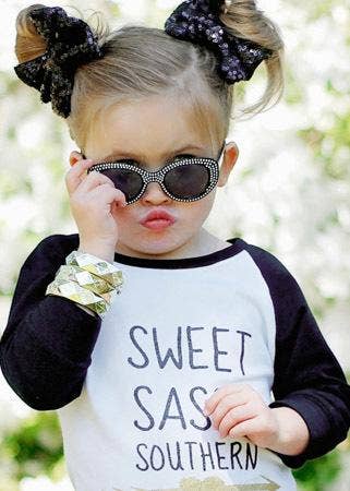 Fancy Sequin Hair Bow: Royal Blue