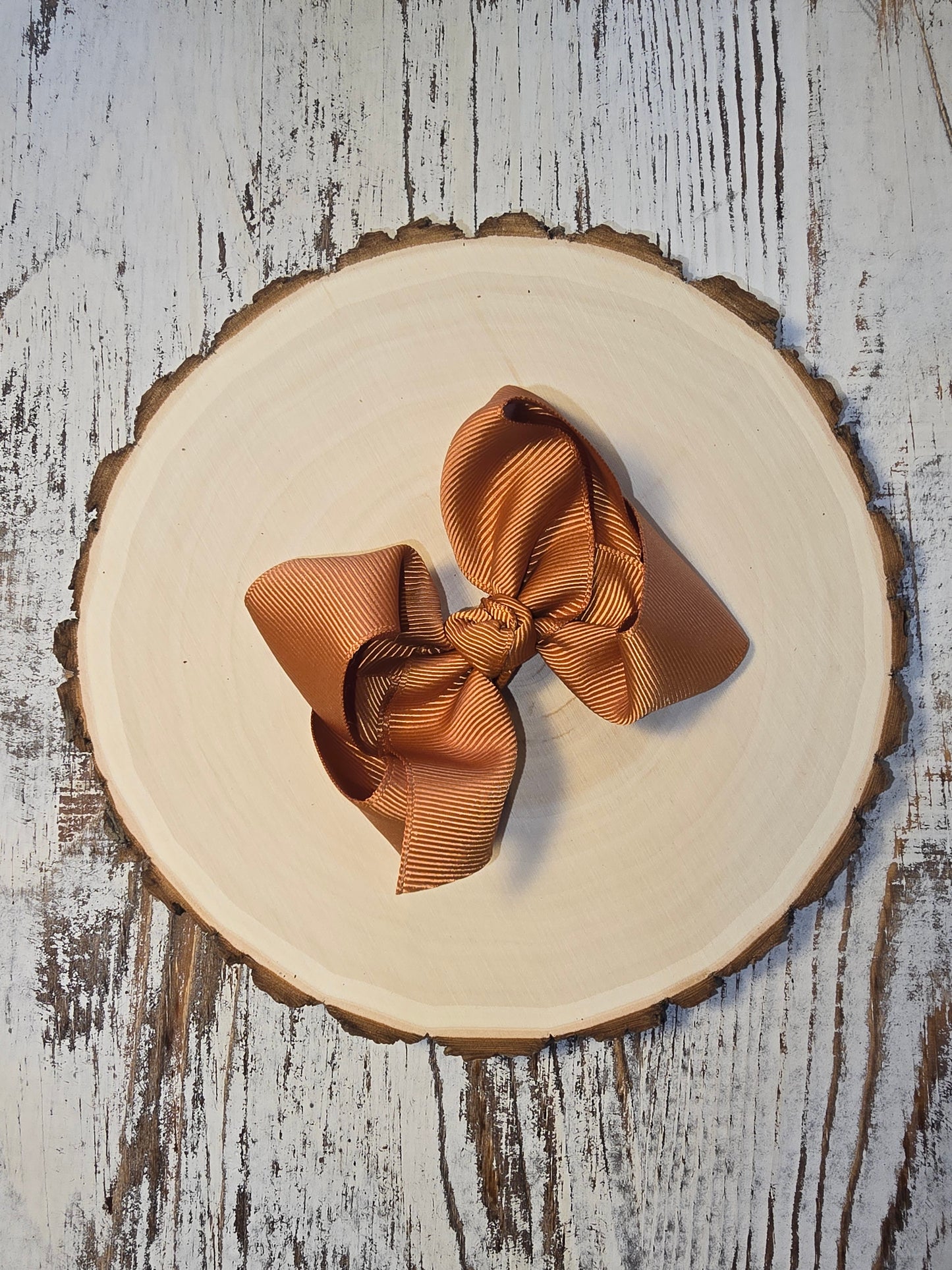 Essential Grosgrain Hair Bow - Alligator Clip - 4": Copper