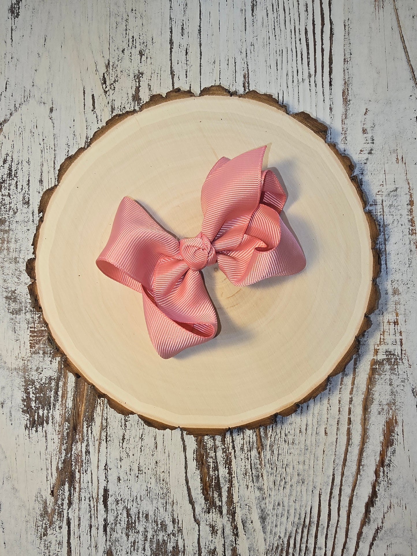 Essential Grosgrain Hair Bow - Alligator Clip - 4": Dusty Rose