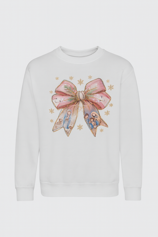 Nativity Scene Bow Sweatshirt